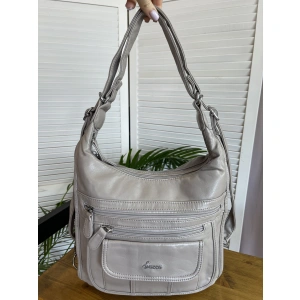 Сумка-рюкзак серый Sassa 466