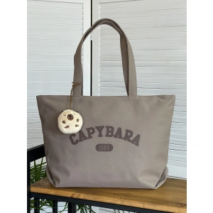 Сумка-шоппер коричневая NIKKI D034