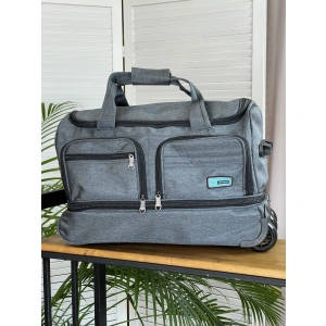 Сумка на колесах серая IMPREZA 3003