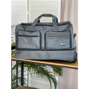 Сумка на колесах серая IMPREZA 3003