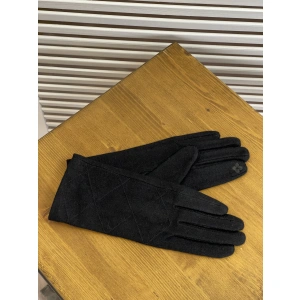 Перчатки шерсть черный Мария 003