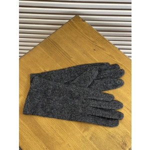 Перчатки шерсть серый Мария 003