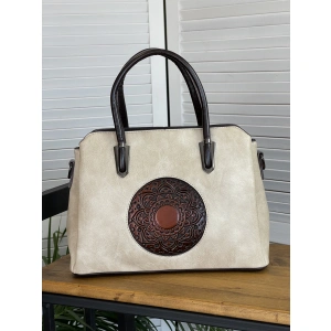 Сумка женская бежевая Dellilu 9867-368