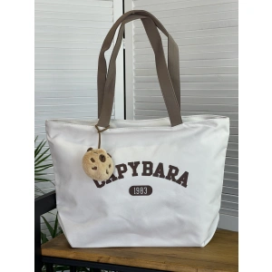 Сумка-шоппер серая NIKKI D034