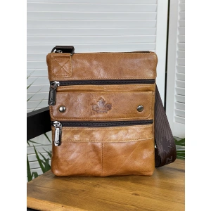 Сумка мужская рыжий ZINIMSK 6013-1