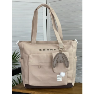 Сумка-шоппер бежевая NIKKI D061
