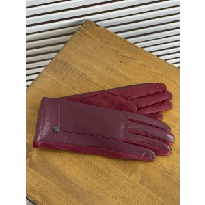 Перчатки к/з бордовый Мария 002