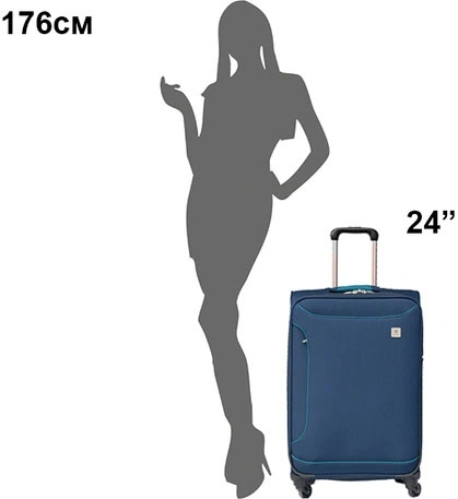 Чемодан 4ROADS 832Т син 7622-29 фото 4