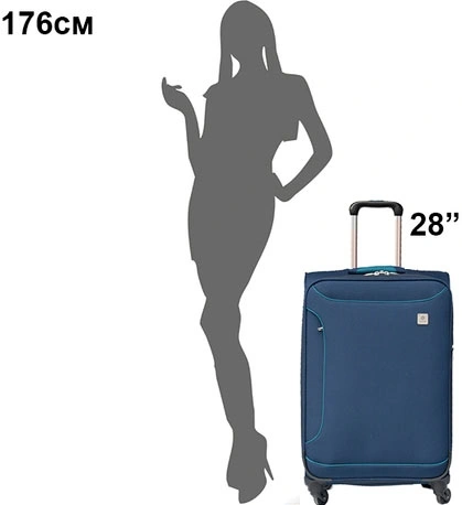 Чемодан 4ROADS 832Т син 7622-29 фото 5