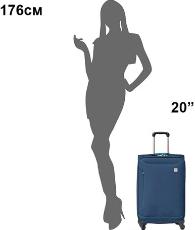 Чемодан 4ROADS 832Т син 7622-29 фото 3