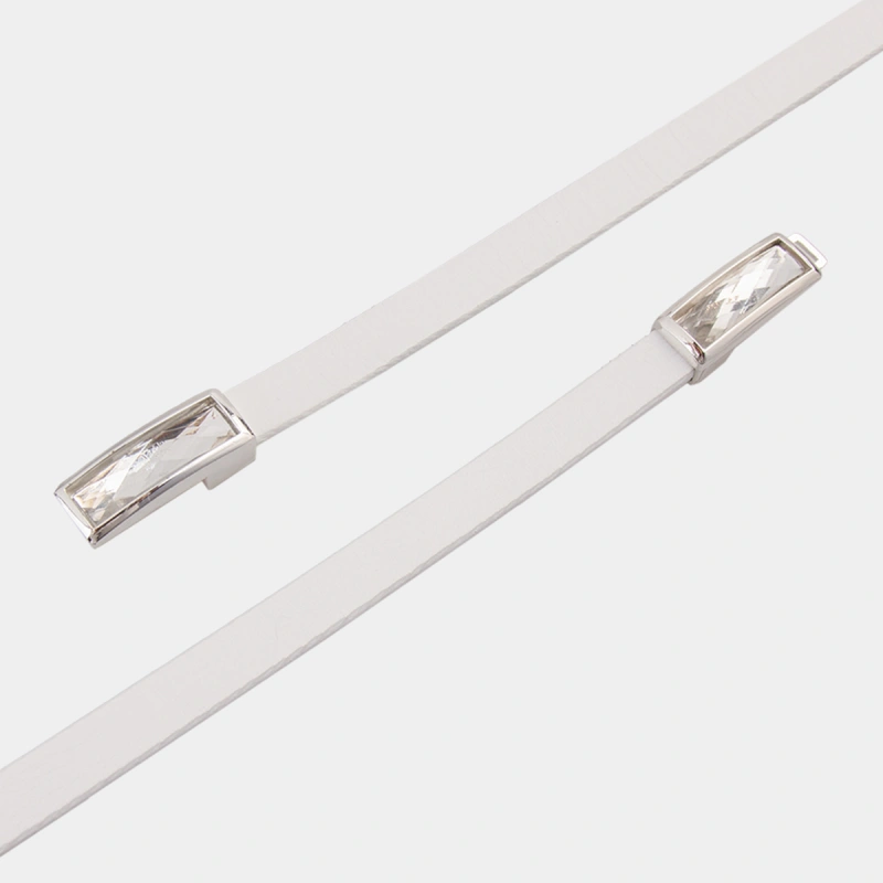 Ремень белый Alexander Ts AT10-23 фото 2