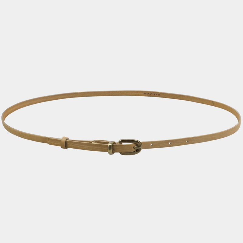 Ремень бежевый Alexander Ts AT10-143W фото 2
